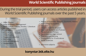 Trial access: World Scientific Publishing journals