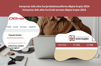 Próbahozzáférés a koreai DBpia és KRpia adatbázisokhoz - MEGHOSSZABBÍTVA!