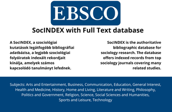 Próbahozzáférés: EBSCO SocINDEX with Full Text adatbázis