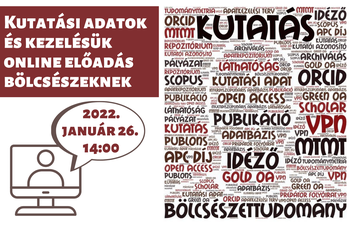 Kutatási adatok és kezelésük online előadás bölcsészeknek
